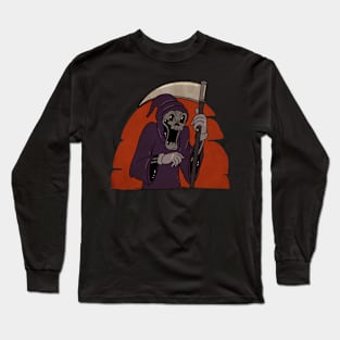 Scarry Skull Ghost Long Sleeve T-Shirt